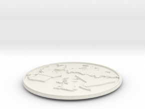 coaster in White Natural Versatile Plastic: Medium