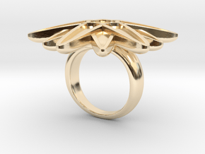 Starburst Statement Ring in 14k Gold Plated Brass: 6 / 51.5