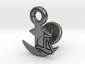 Cufflinks - Full Speed Ahead! Aye Aye! in Polished Nickel Steel