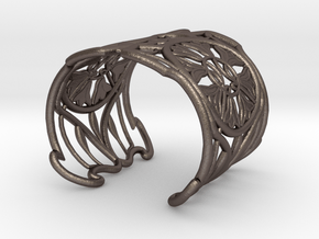 Bracelet "Jolie" in Polished Bronzed Silver Steel: Small