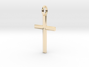 Crucifix - Pendant in 14k Gold Plated Brass: Small