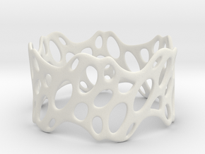 Voronoi Bracelet #1 in White Natural Versatile Plastic
