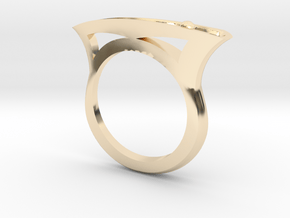 Bent Tapered Bar Ring - Silver, Gold, or Platinum in 14K Yellow Gold: 5 / 49