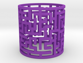 Puzzle Tunnel Ring Size 7.5 (Modified) in Purple Processed Versatile Plastic: 7.5 / 55.5