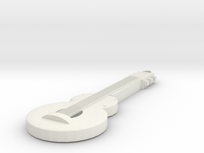 Guitar strap in White Natural Versatile Plastic: Medium