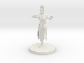 Human Female Monk with Mohawk Cut in White Natural Versatile Plastic