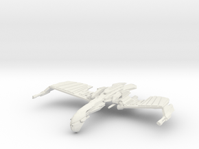 Romulan Verdor Class  WarBird  wings up in White Natural Versatile Plastic