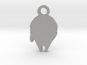 Millennium Falcon Silhouette Charm in Aluminum