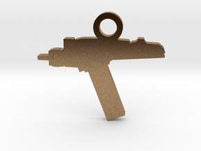 Phaser Silhouette Charm in Natural Brass