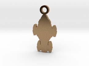Raza Silhouette Charm in Natural Brass