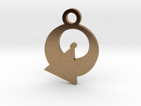 Vulcan Silhouette Charm in Natural Brass