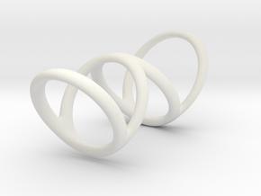 Right ring (camallama) in White Natural Versatile Plastic