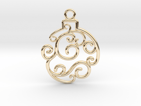 Holiday Swirl Ornament in 14K Yellow Gold