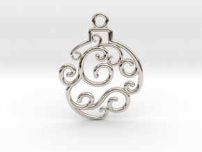 Holiday Swirl Ornament in Platinum