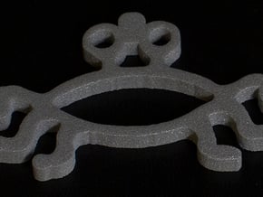 Flying Spaghetti Monster FSM Necklace Pendant in Tan Fine Detail Plastic