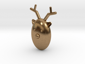 Deer cheerful in Natural Brass