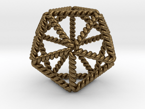 Twisted Icosahedron LH 2" in Natural Bronze