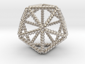 Twisted Icosahedron LH 2" in Platinum