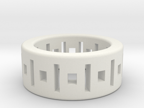 Geometry ring in White Natural Versatile Plastic