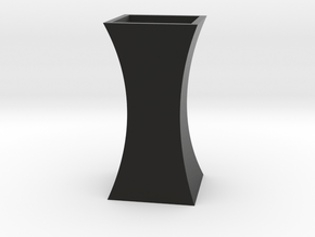 Curved Flower Vase - Black in Black Natural Versatile Plastic