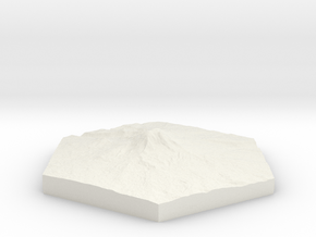 Model of Mt. Adams, WA (10cm, Full-Color) in White Natural Versatile Plastic