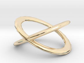 Infinite ring in 14k Gold Plated Brass