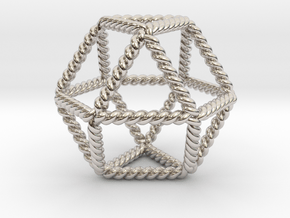 Twisted Cuboctahedron LH 2"  in Platinum