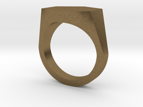 hexagon customizable ring in Natural Bronze