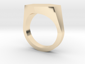 hexagon customizable ring in 14K Yellow Gold