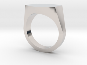 hexagon customizable ring in Platinum