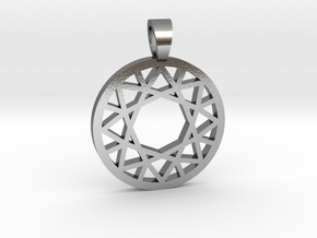 Brillant cut [pendant] in Polished Silver