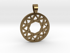 Brillant cut [pendant] in Polished Bronze
