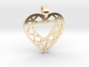 Heart cut [pendant] in 14K Yellow Gold