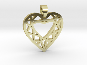 Heart cut [pendant] in 18k Gold Plated Brass