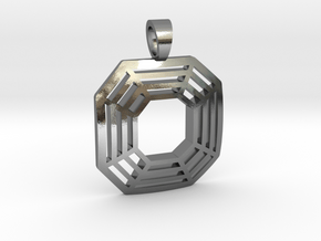 Asscher cut [pendant] in Polished Silver