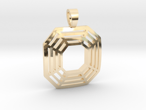 Asscher cut [pendant] in 14k Gold Plated Brass