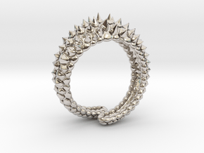 Reptile Ring in Rhodium Plated Brass