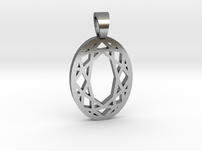 Oval cut [pendant] in Polished Silver
