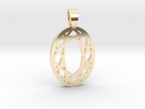 Oval cut [pendant] in 14k Gold Plated Brass