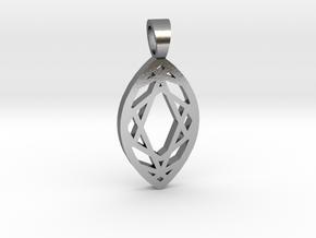 Marquise cut [pendant] in Polished Silver