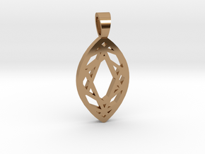 Marquise cut [pendant] in Polished Brass