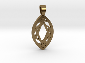 Marquise cut [pendant] in Polished Bronze