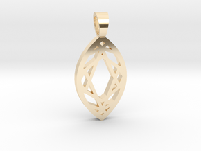 Marquise cut [pendant] in 14K Yellow Gold
