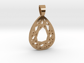 Pear cut [pendant] in Polished Brass