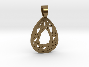 Pear cut [pendant] in Polished Bronze