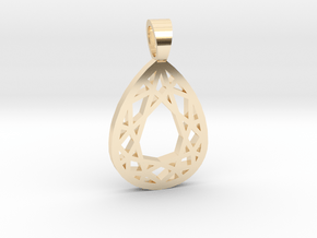 Pear cut [pendant] in 14k Gold Plated Brass