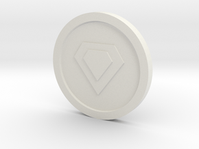 Gems coin (coin size) in White Natural Versatile Plastic
