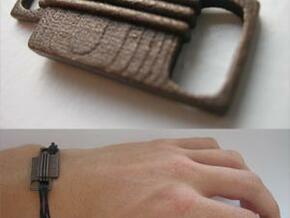 Tied down || Simple bracelet in Polished Bronzed Silver Steel