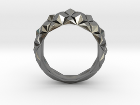 Geometric Cristal Ring 1 in Polished Silver