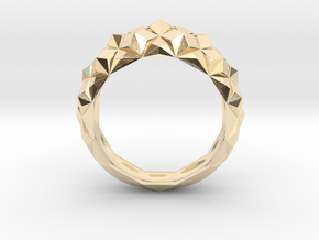 Geometric Cristal Ring 1 in 14K Yellow Gold